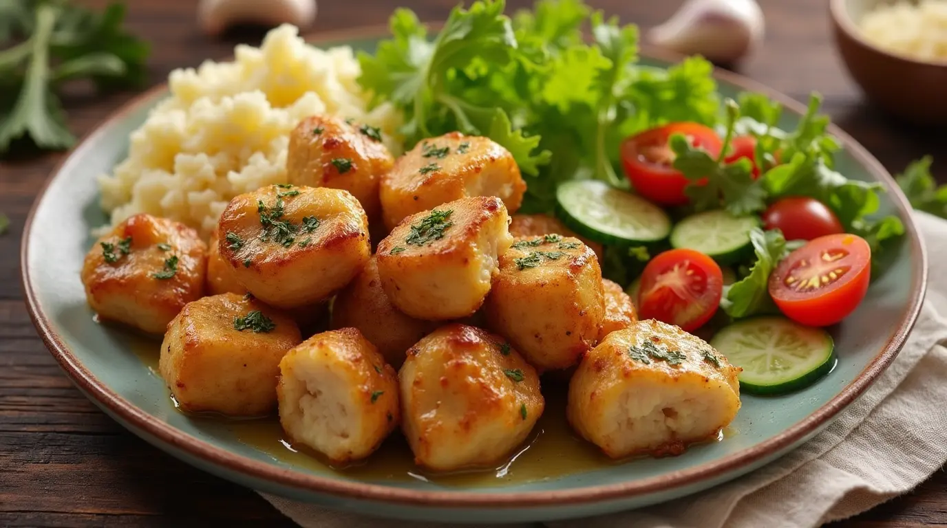 garlic butter chicken bites